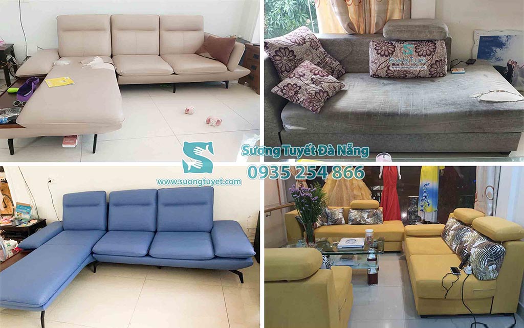 Sofa quầy lễ tân, showroom nên được bọc mới gấp.