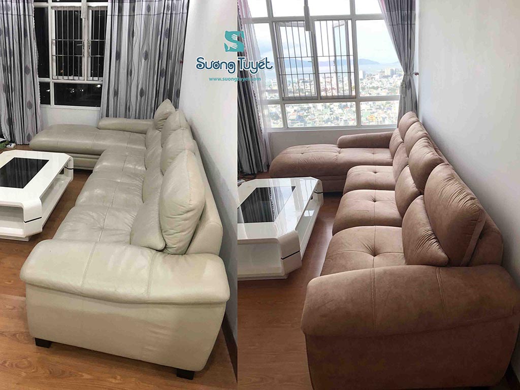 Nệm sofa gia đình có thể bọc lại để tiết kiệm chi phí tối đa.