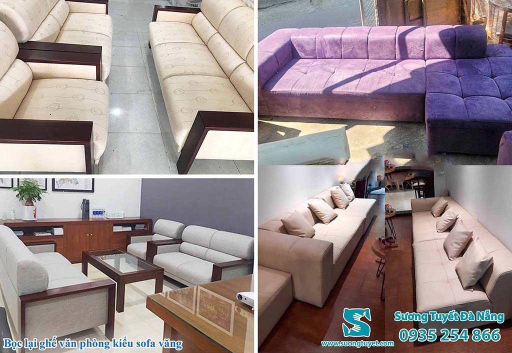 Bọc sofa Đà Nẵng theo màu tùy chọn.