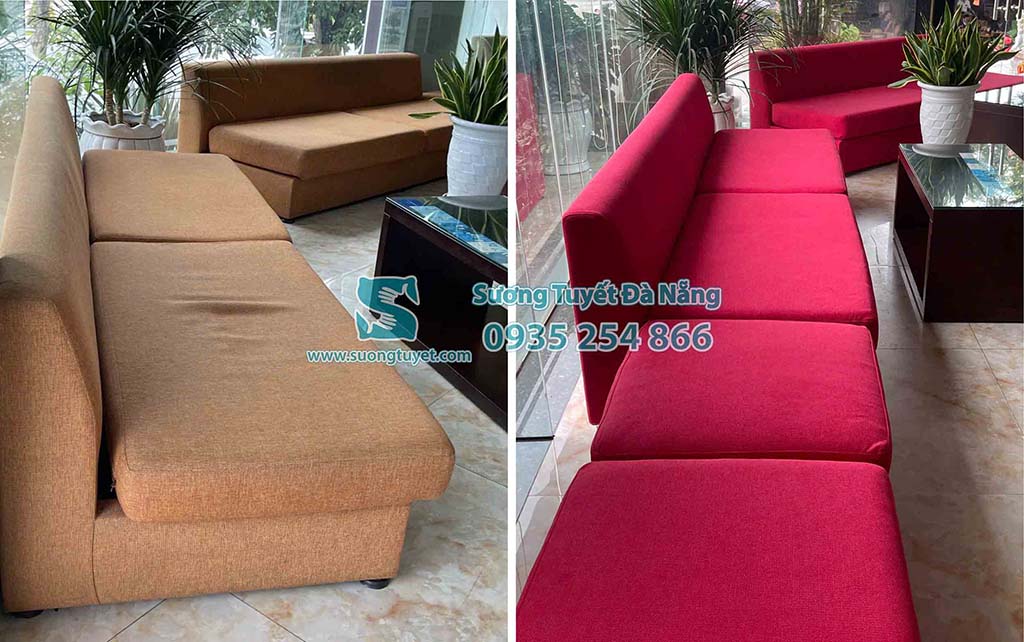 Sương Tuyết bọc ghế nhà hàng Đà Nẵng đẹp.