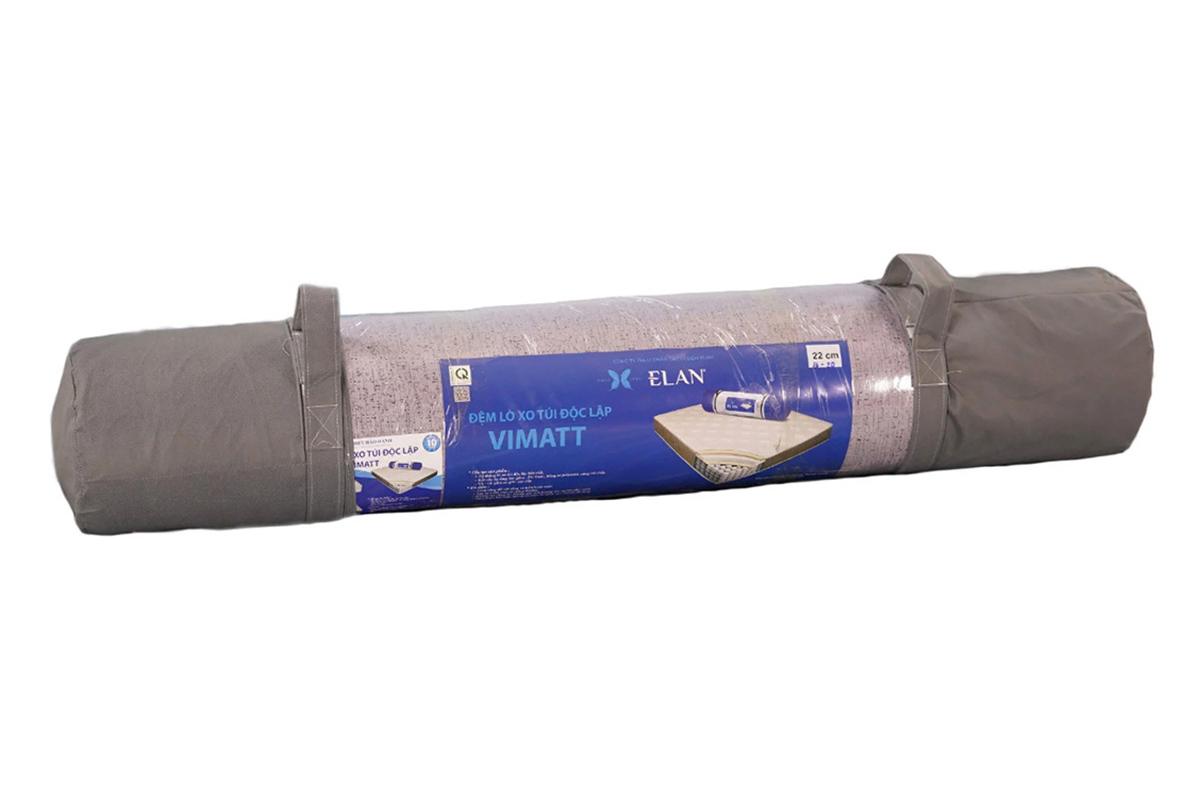 Cận cảnh chi tiết một tấm lò to túi Elan 1m6 x 2m được cuộn thành 1m6 x D50cm.