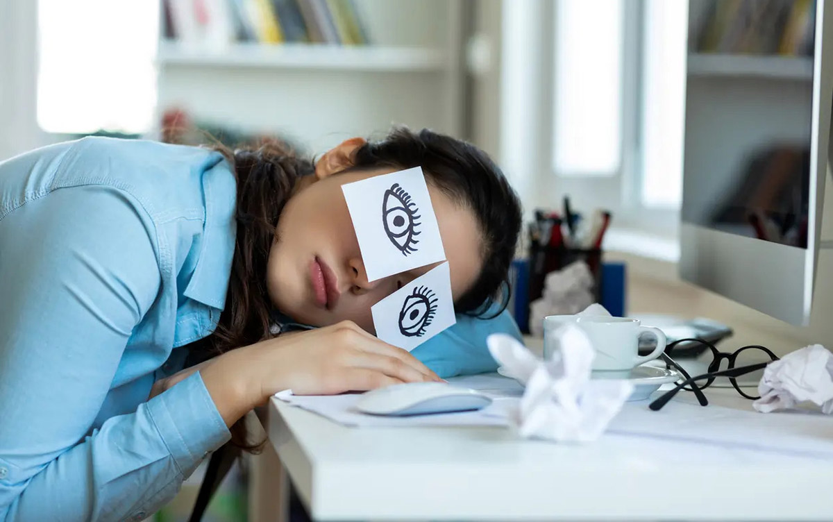 Nhờ túi ngủ mà bạn không cần nằm dài trên bàn gây đau lưng, nhức mỏi.