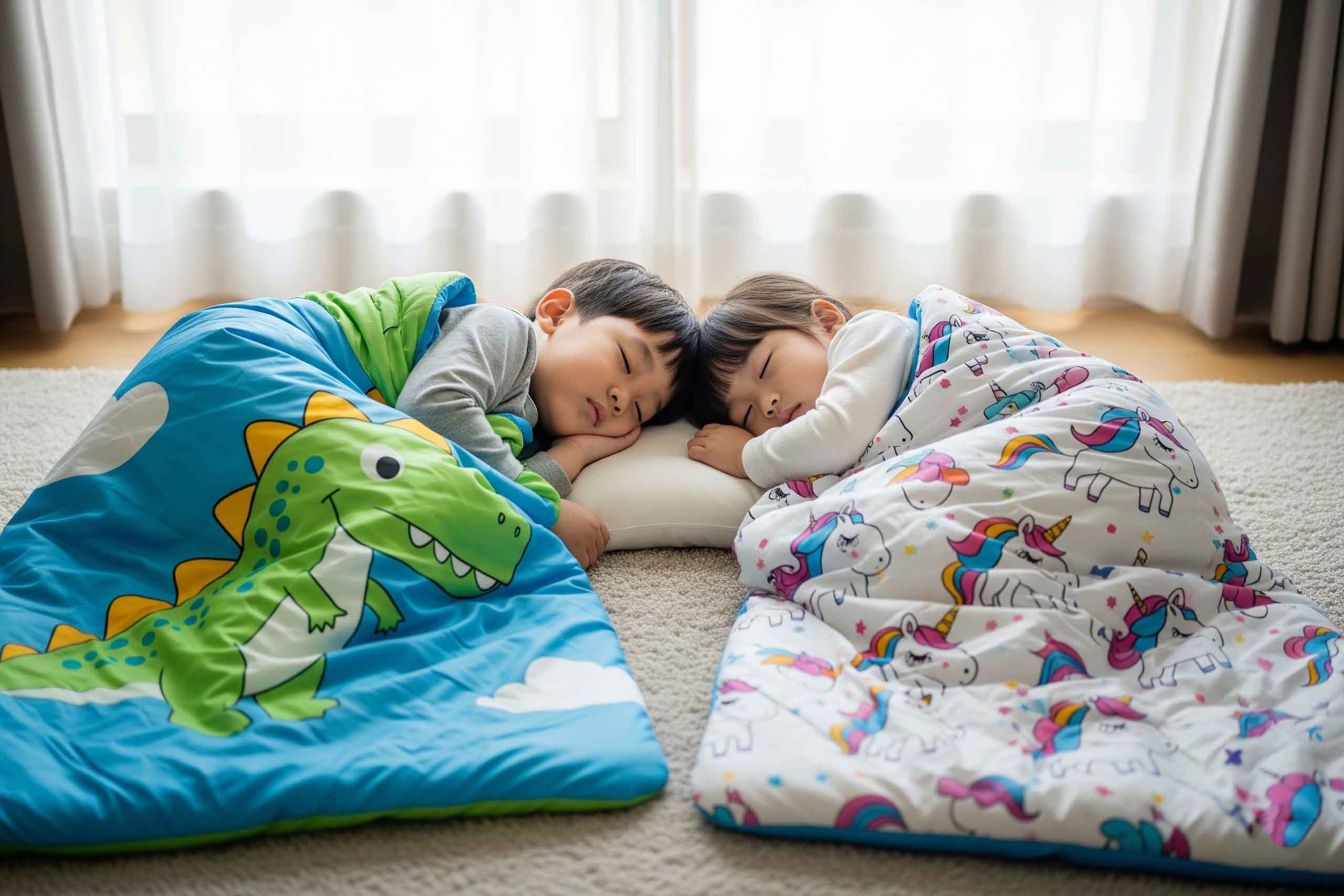 Túi ngủ mầm non thường nên làm màu sắc đáng yêu cho bé.