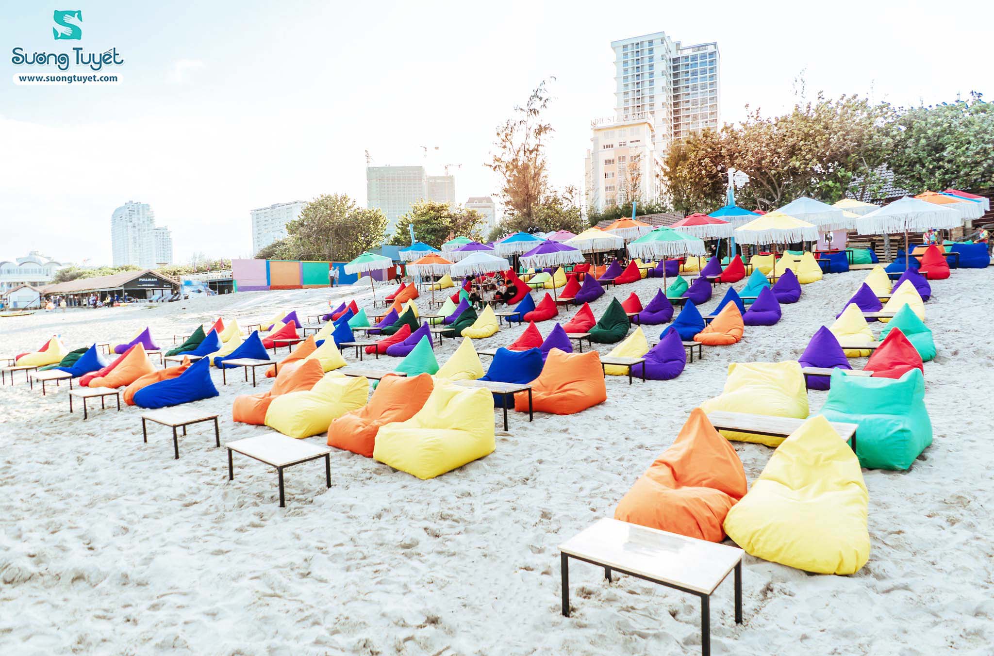 Ghế lười bãi biển giá rẻ vải oxford
