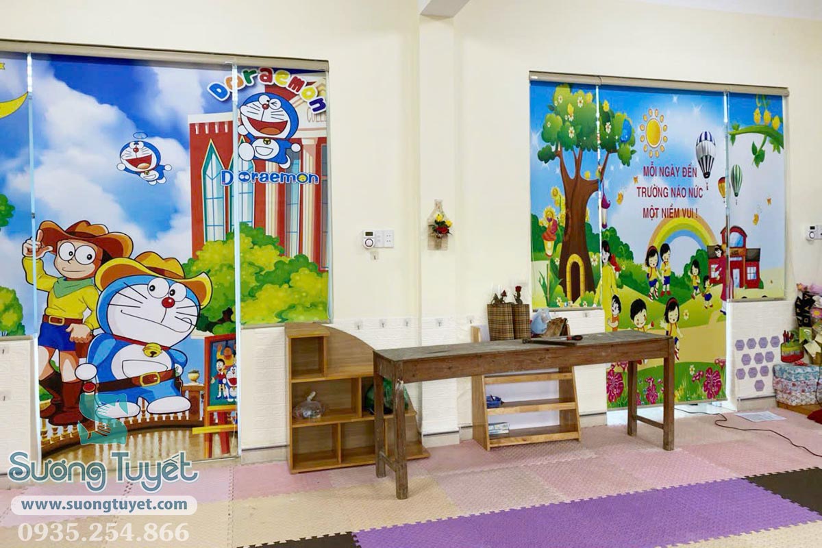 Mẫu rèm cuốn trường học đẹp dễ vệ sinh nhất.