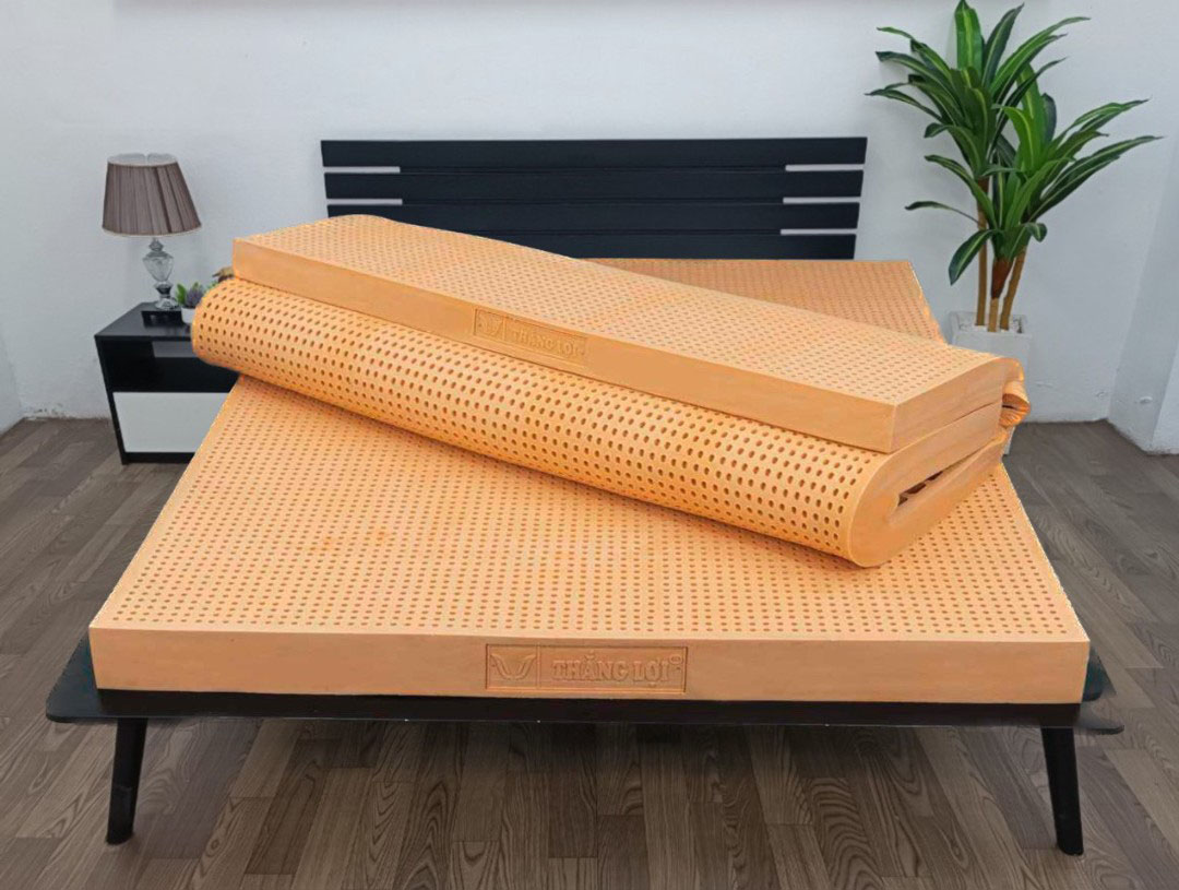 Nệm cao su thiên nhiên Thắng Lợi bền bỉ 15 năm.