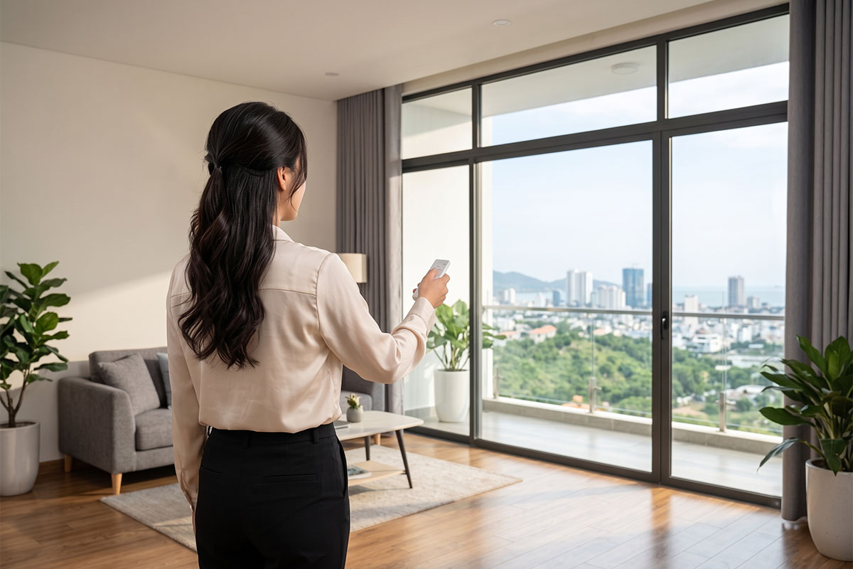 Rèm tự động có giá cao nhưng đáng đồng tiền bát gạo.