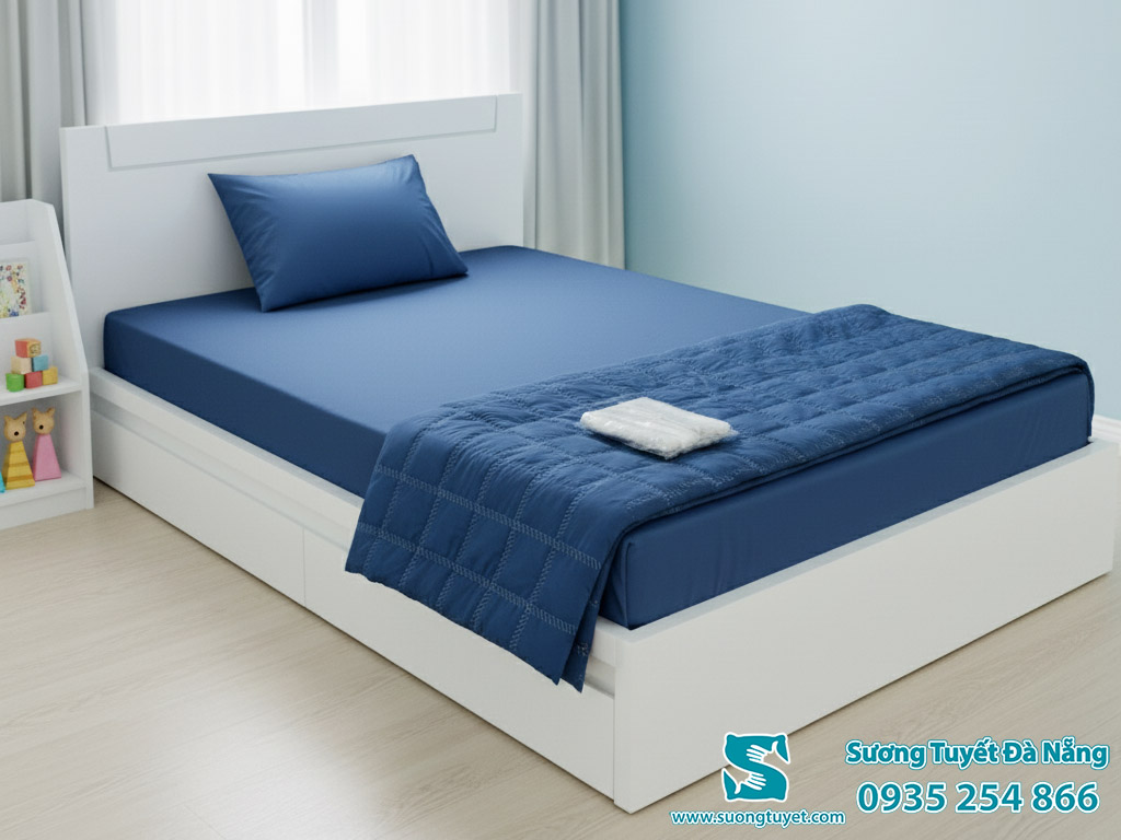 Chăn ga hộp ngủ sân bay, nhà xe thường có kích thước 80 x 200cm, 100 x 200cm.