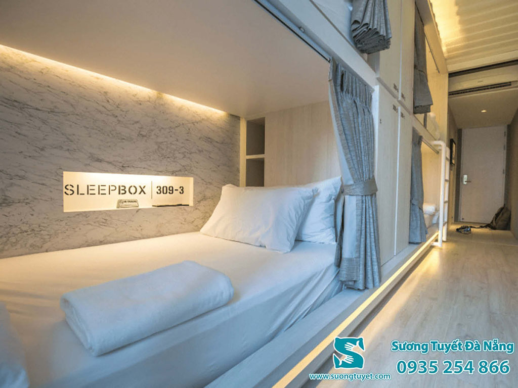Sleep box cung cấp chỗ ngủ tạm thời chất lượng cho hành khách.