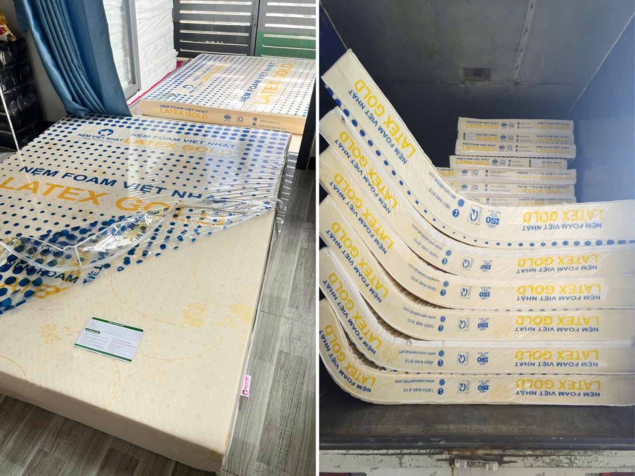 Sương Tuyết bàn giao lô nệm Việt Nhật cho khách sạn 3 sao tại Đà Nẵng.