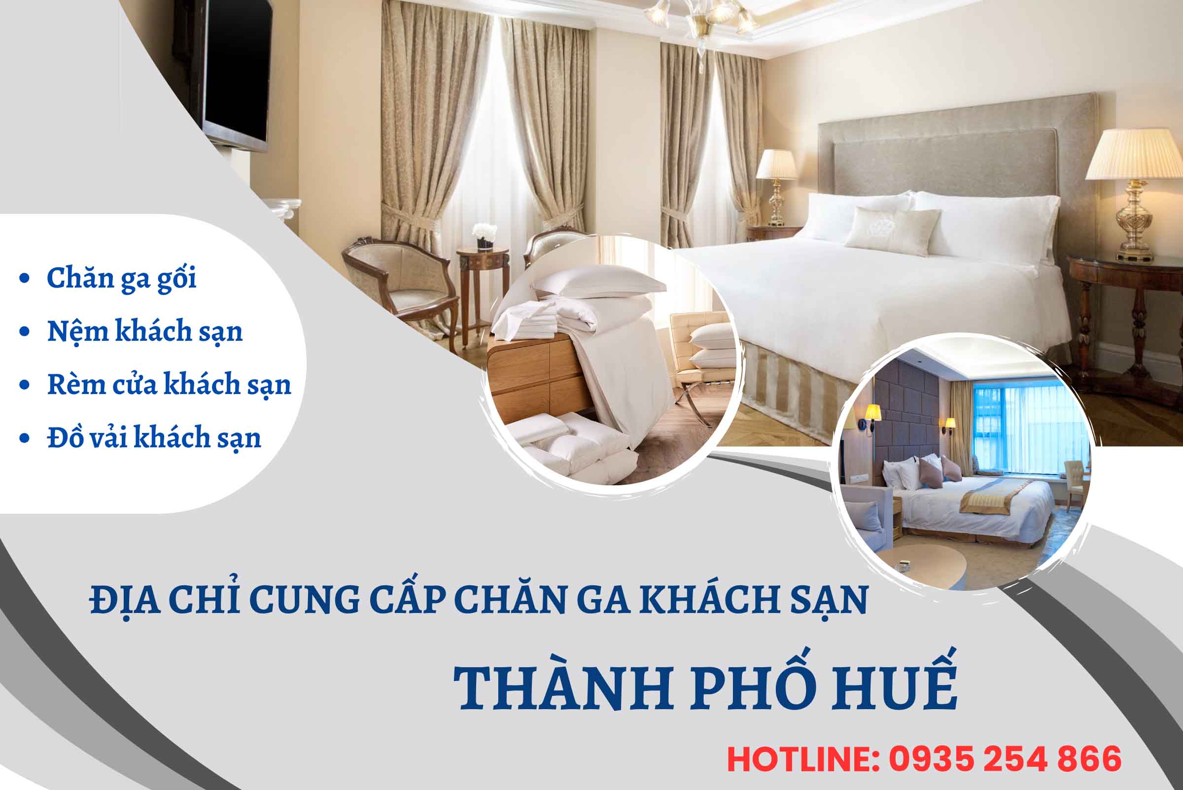 Chuyên cung cấp chăn ga gối - rèm cửa khách sạn tại Huế.