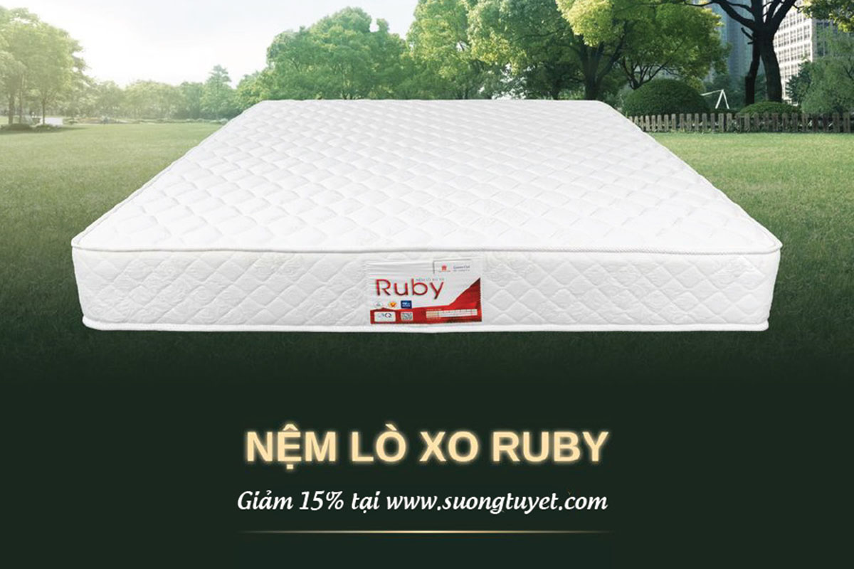Nệm lò xo túi Vạn Thành Ruby độc lập không rung lắc
