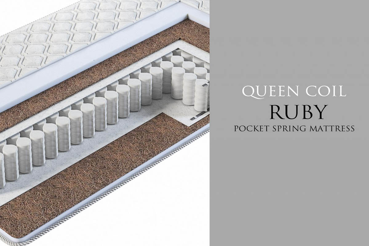 Thiết kế túi độc lập của nệm lò xo Ruby.