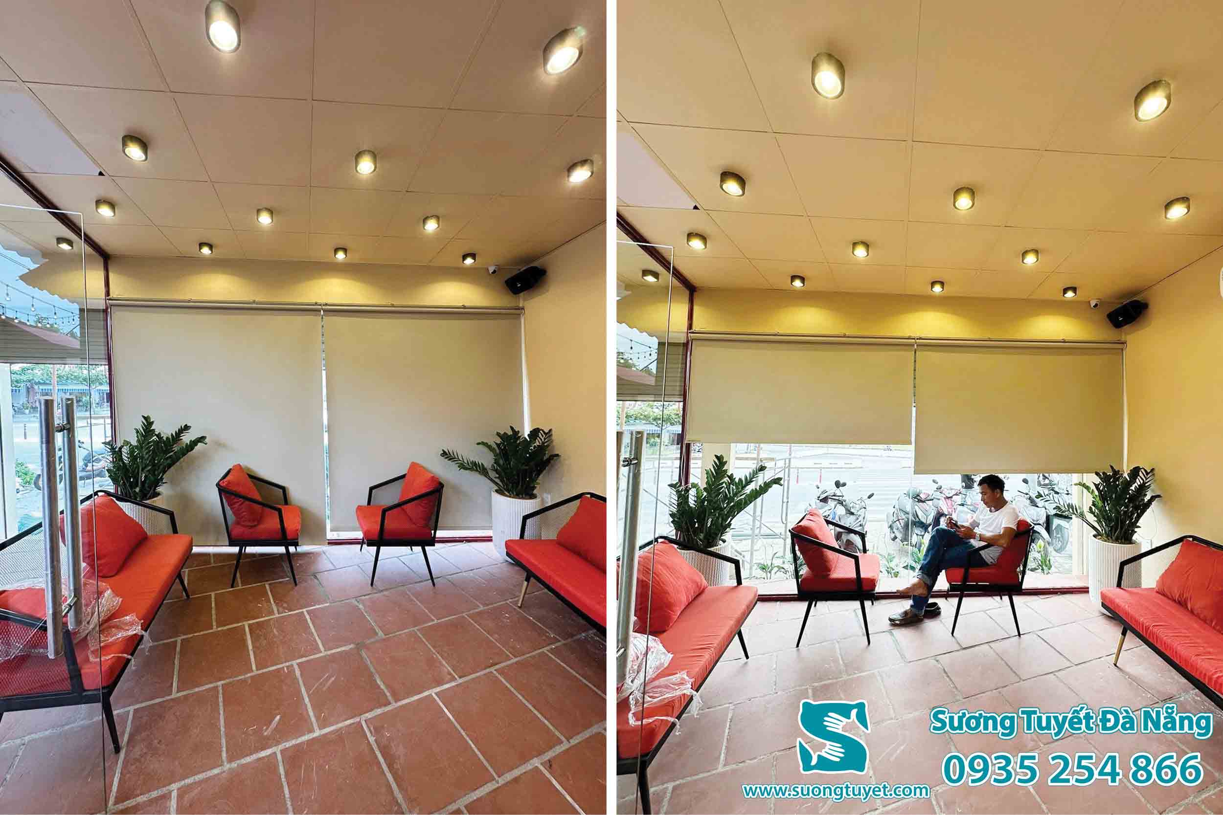 Rèm cuốn đơn giản, dễ lắp đặt, chức năng cản sáng 100% tối ưu.