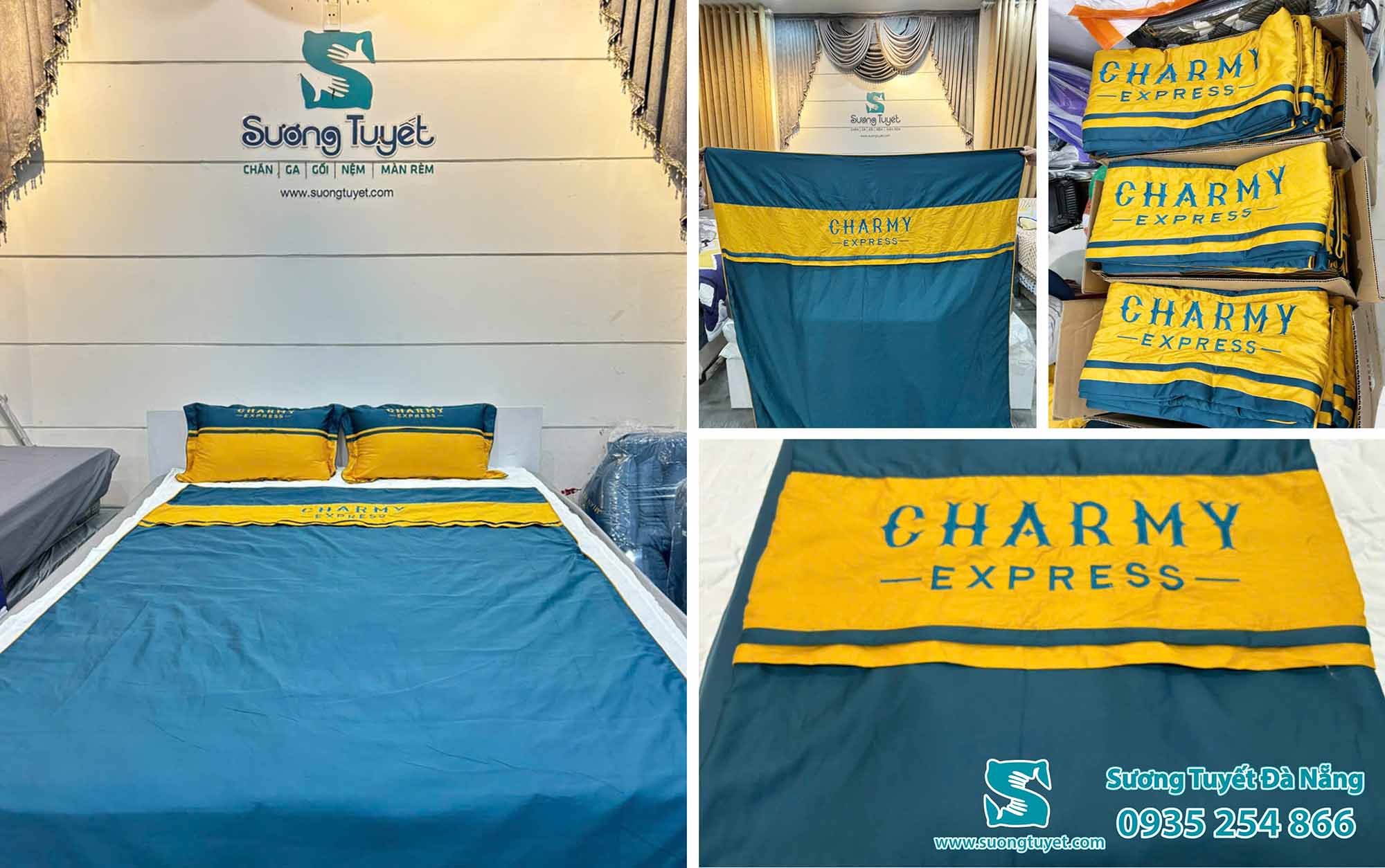 Cận cảnh đơn hàng chăn mền xe lửa Charming trước đó.