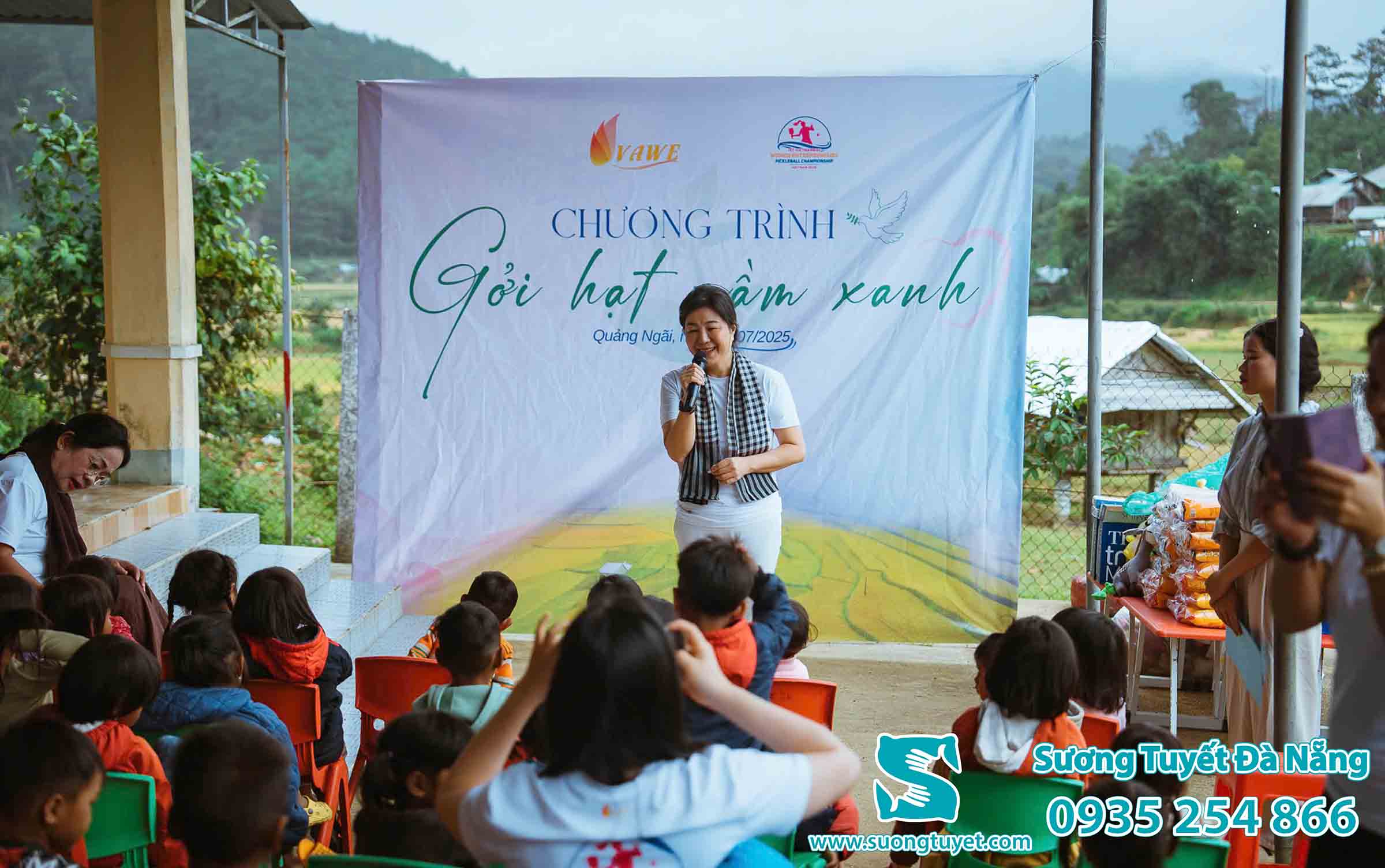 Đại diện Hiệp hội chia sẻ tình cảm dành cho các cháu.