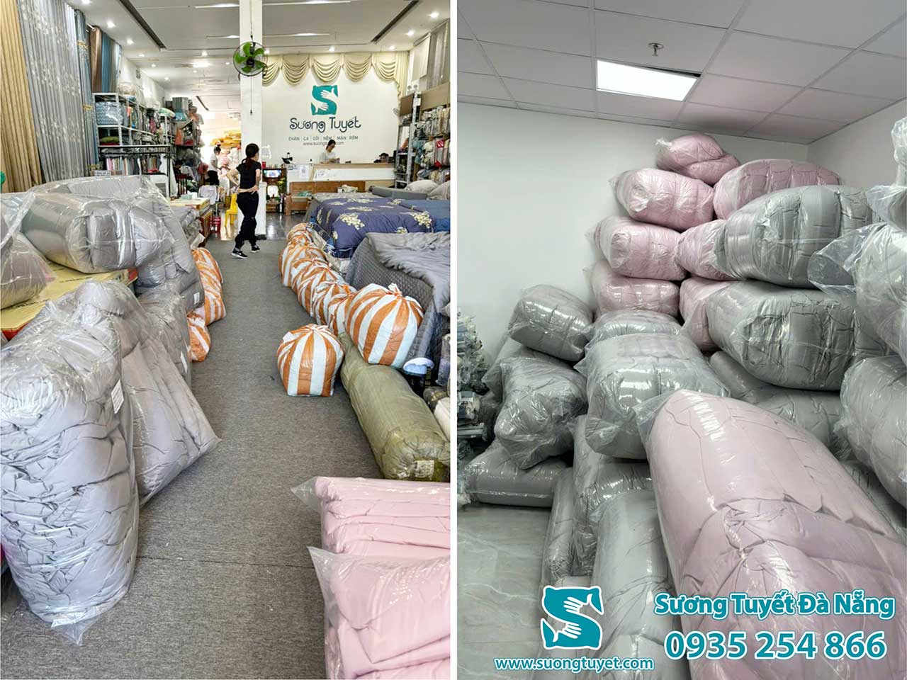 Chăn ga Sương Tuyết chuyên cung cấp tất cả các loại cotton, tencel, lụa, gấm..