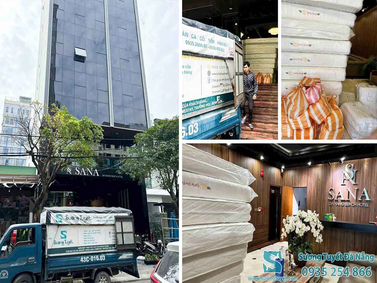 Khách sạn Sana Đà Nẵng mua chăn ga nệm Sương Tuyết.