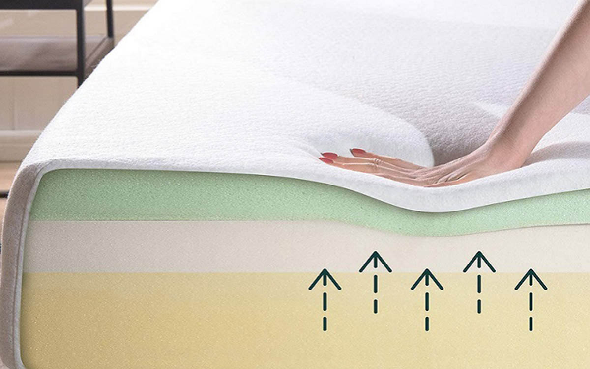 Kết cấu nệm tổng hợp đa phần là mousse, foam và phụ liệu.