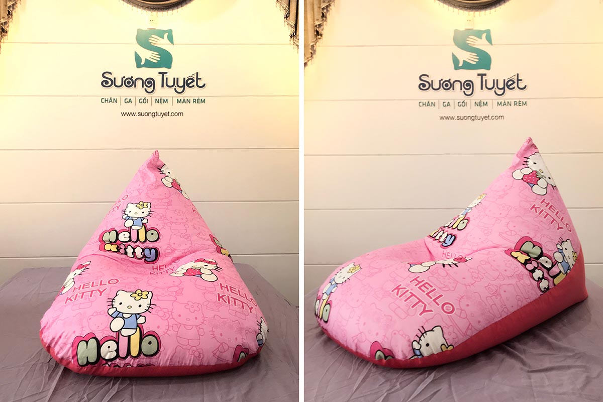 Mẫu ghế lười hello kitty đẹp mắt.