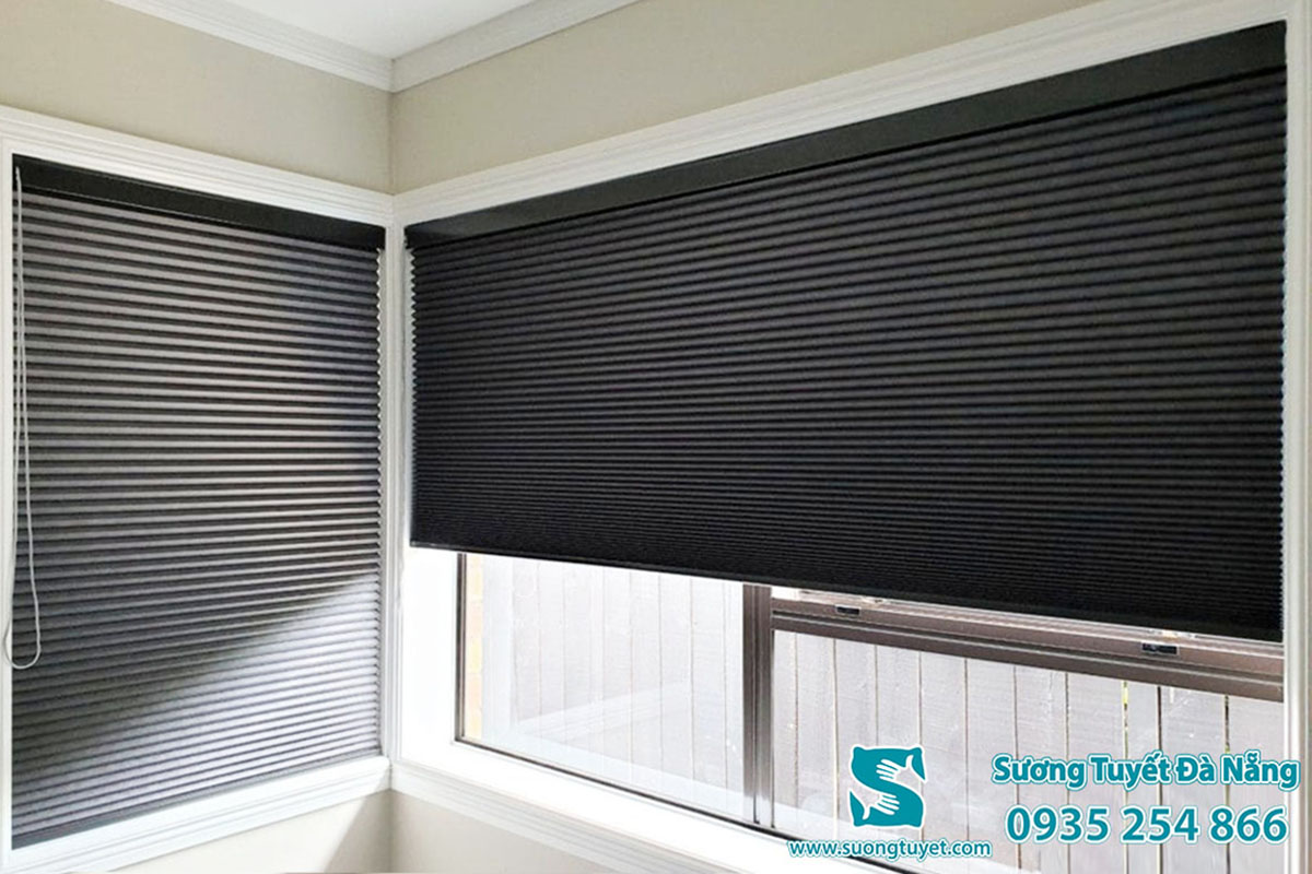 Rèm tổ ong thiết kế hiện đại, lắp được mọi nơi.
