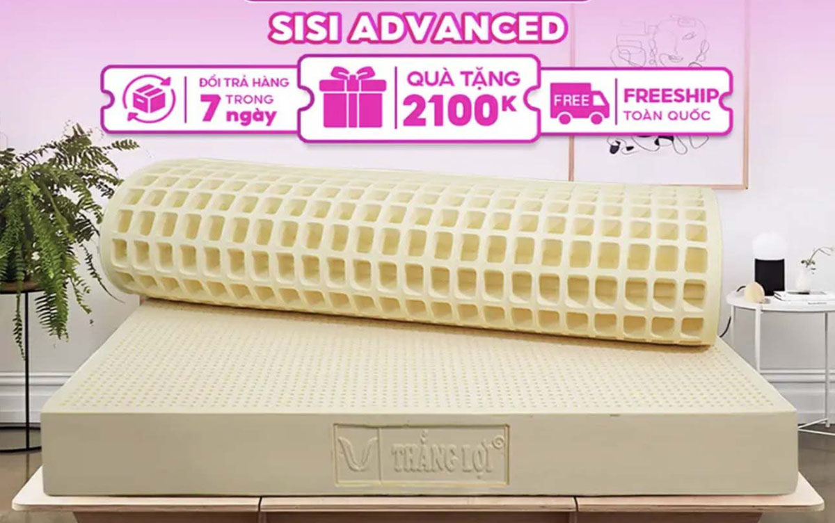 Nệm Sisi advanted đem đến sự thơm mát do khử được mùi cao su.