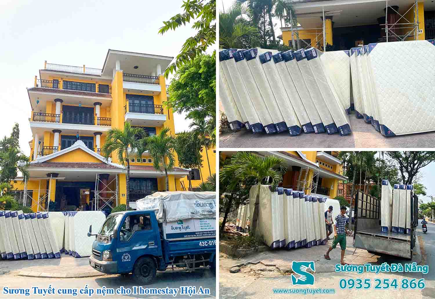 Một đơn hàng hơn 40 nệm lò xo khách sạn Sương Tuyết cung cấp.