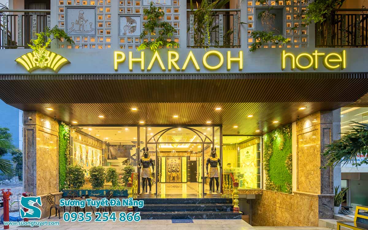 Hình ảnh Paraoh Boutique hotel nơi Sương Tuyết cung cấp khăn khách sạn.