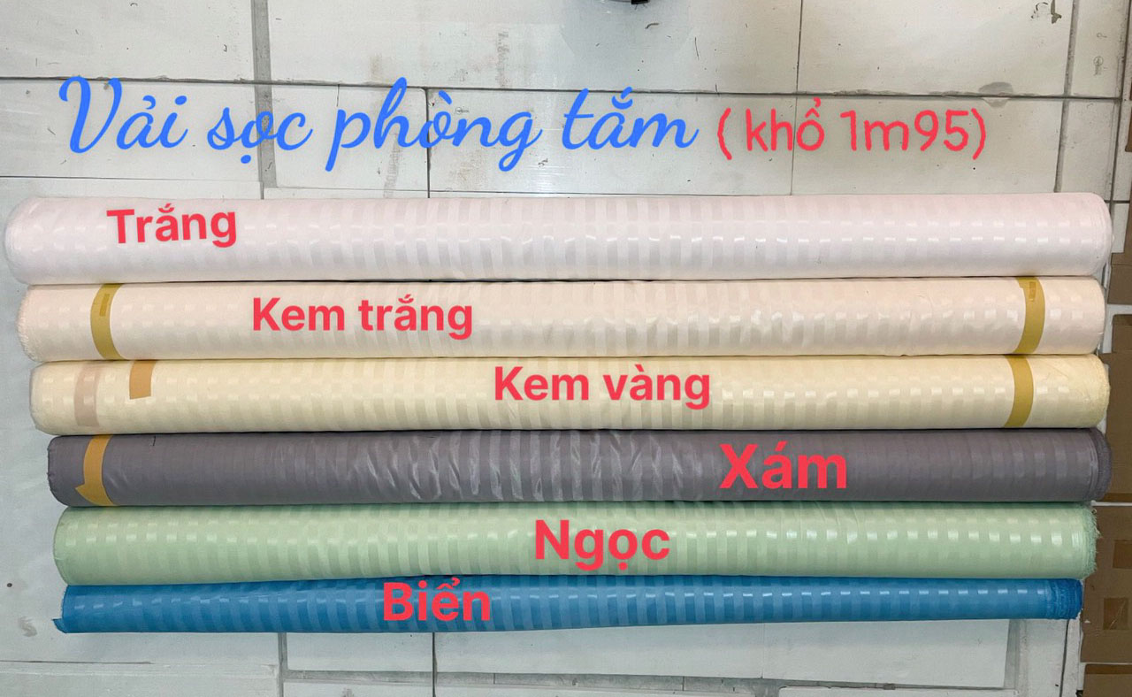Một số mẫu rèm tắm phổ biến hiện tại.