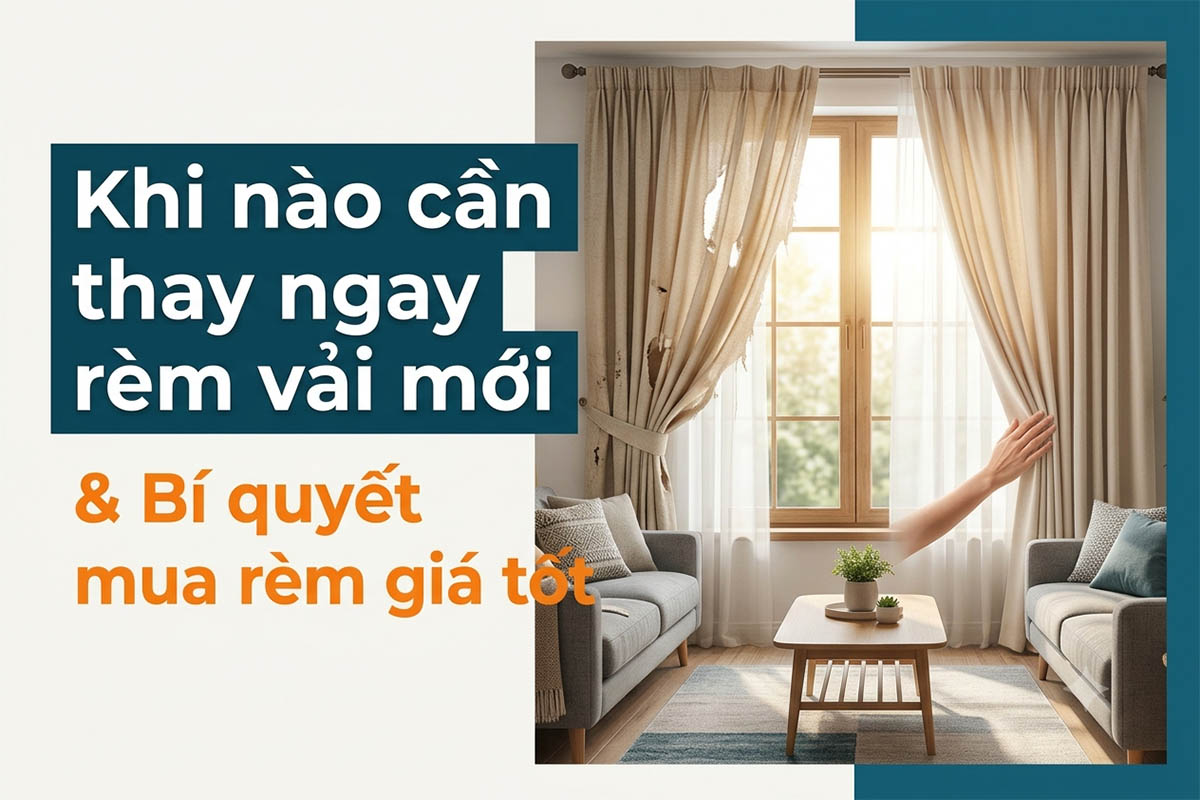 Rèm vải cần thay mới theo không gian và phong thủy.