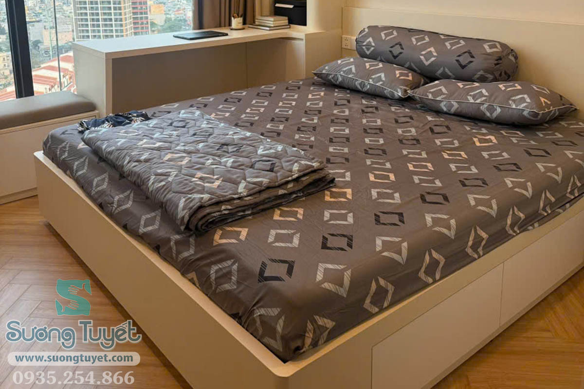 Một bộ chăn ga tencel cotton chỉ có giá 1 triệu đồng.