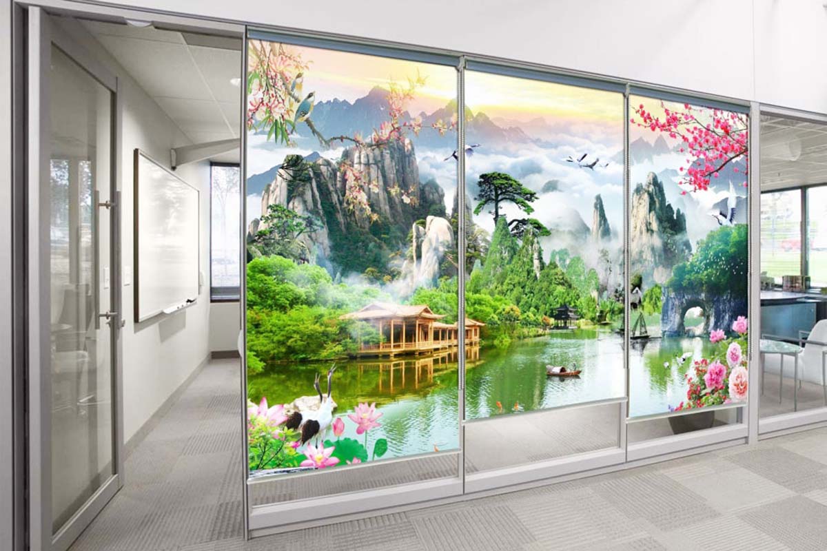 Một mẫu rèm tranh văn phòng từng được cung cấp.