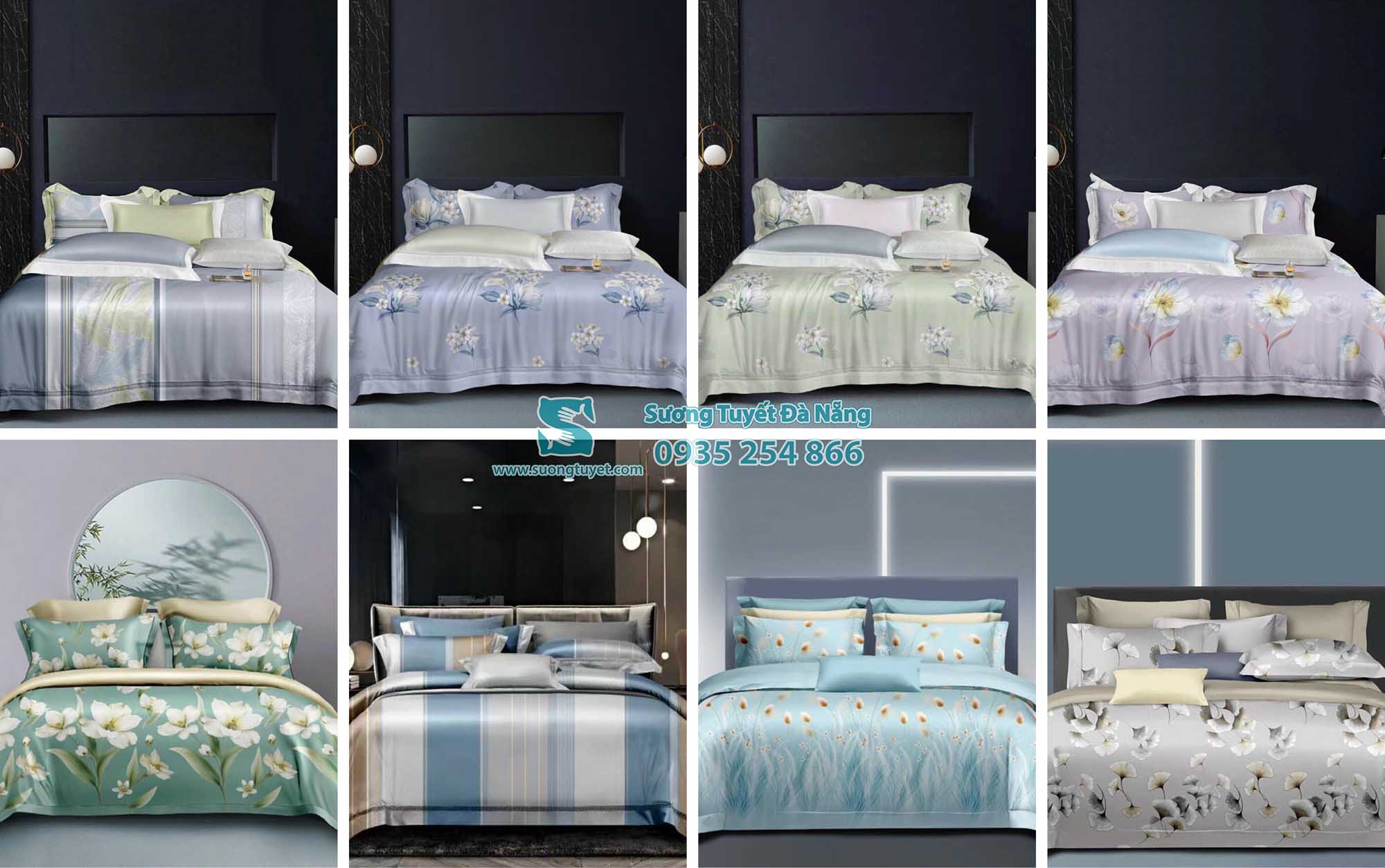 Bạn có thể mua lẻ hoặc mua nguyên set chăn ga gối tencel cotton.