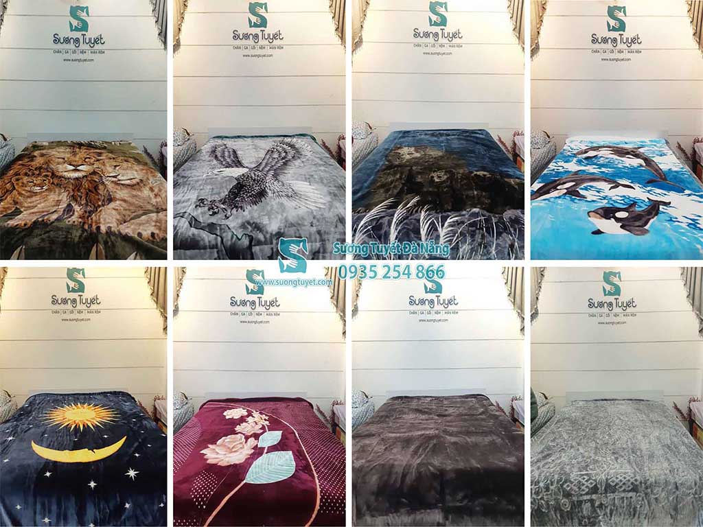 Mẫu mền nhung 7kg cao cấp.