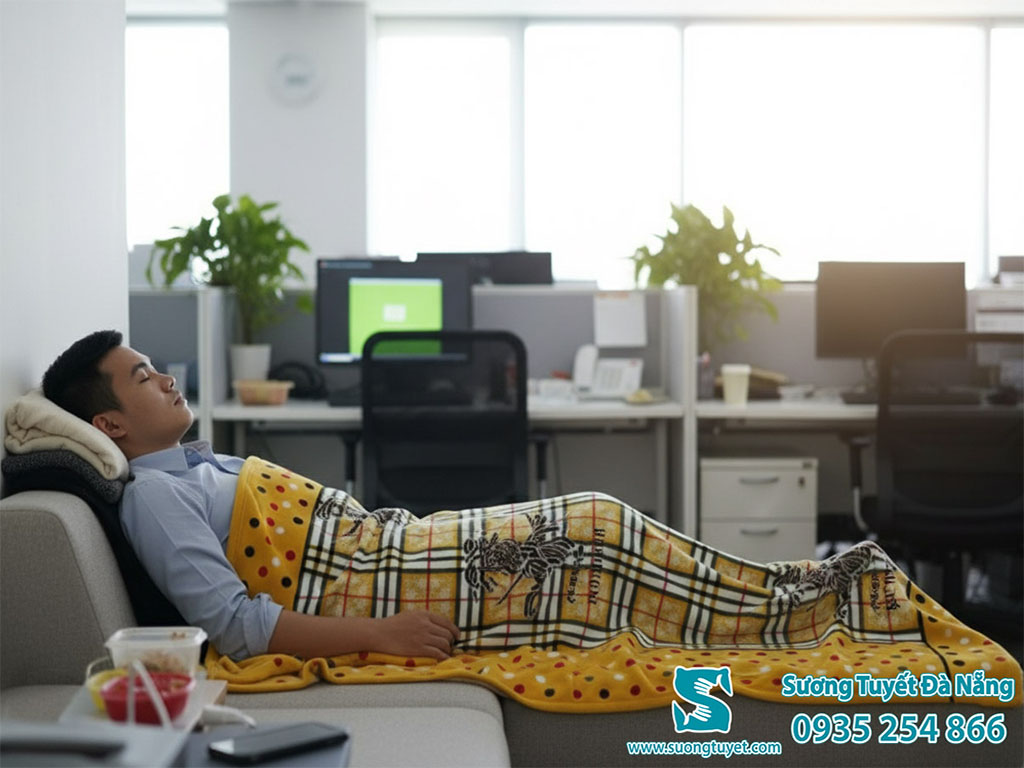 Mền nỉ phù hợp cho sinh viên, nhân viên văn phòng.