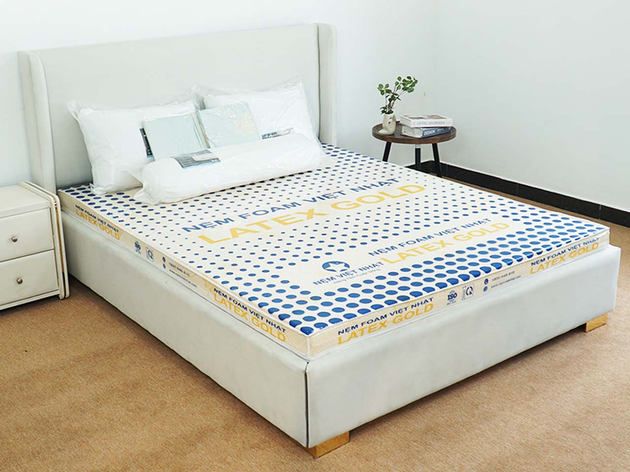 Ngoại hình thực tế của nệm Latex Gold Việt Nhật
