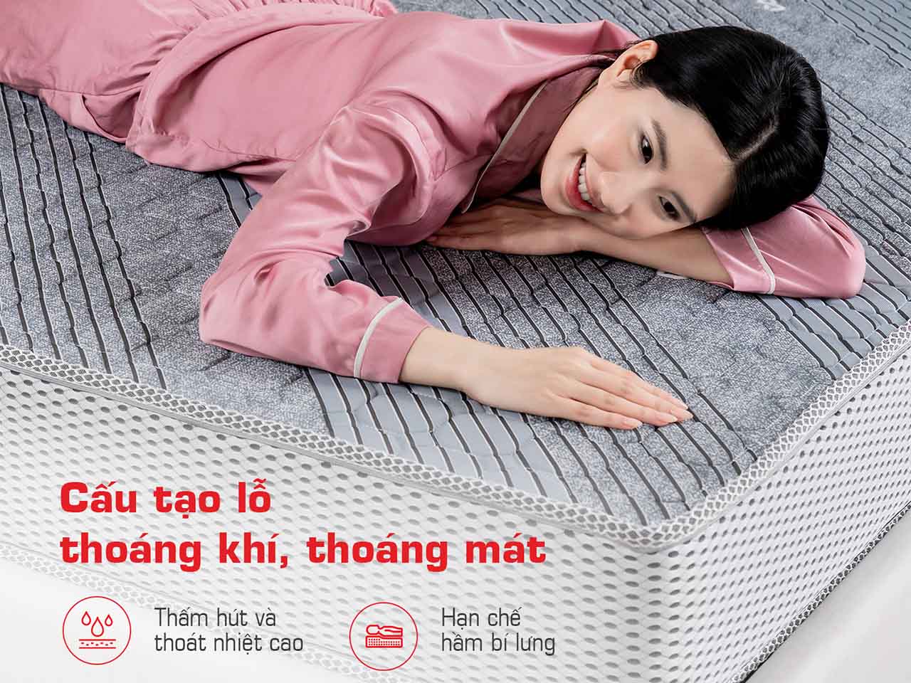 Vỏ nệm nano được chần viền chắc chắn, giữ độ bền cao.