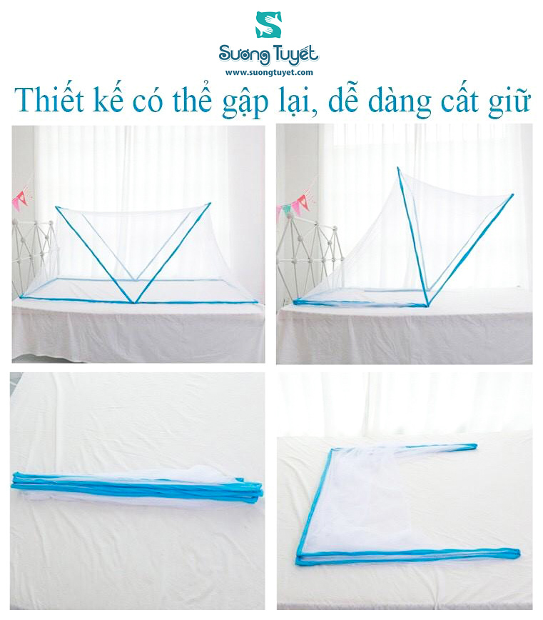 Cách sử dụng mùng gập gọn rất đơn giản.