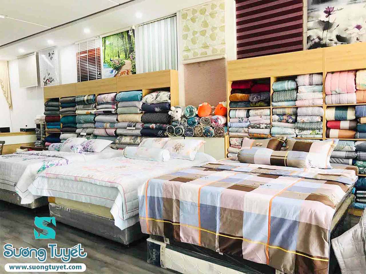 Cần may chăn ga, ghé ra Sương Tuyết