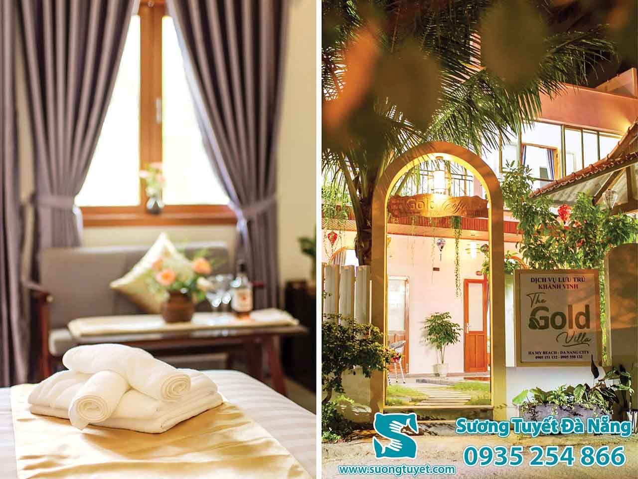 Sương Tuyết cung cấp chăn ga gối nệm cho The Gold Villa Hội An.