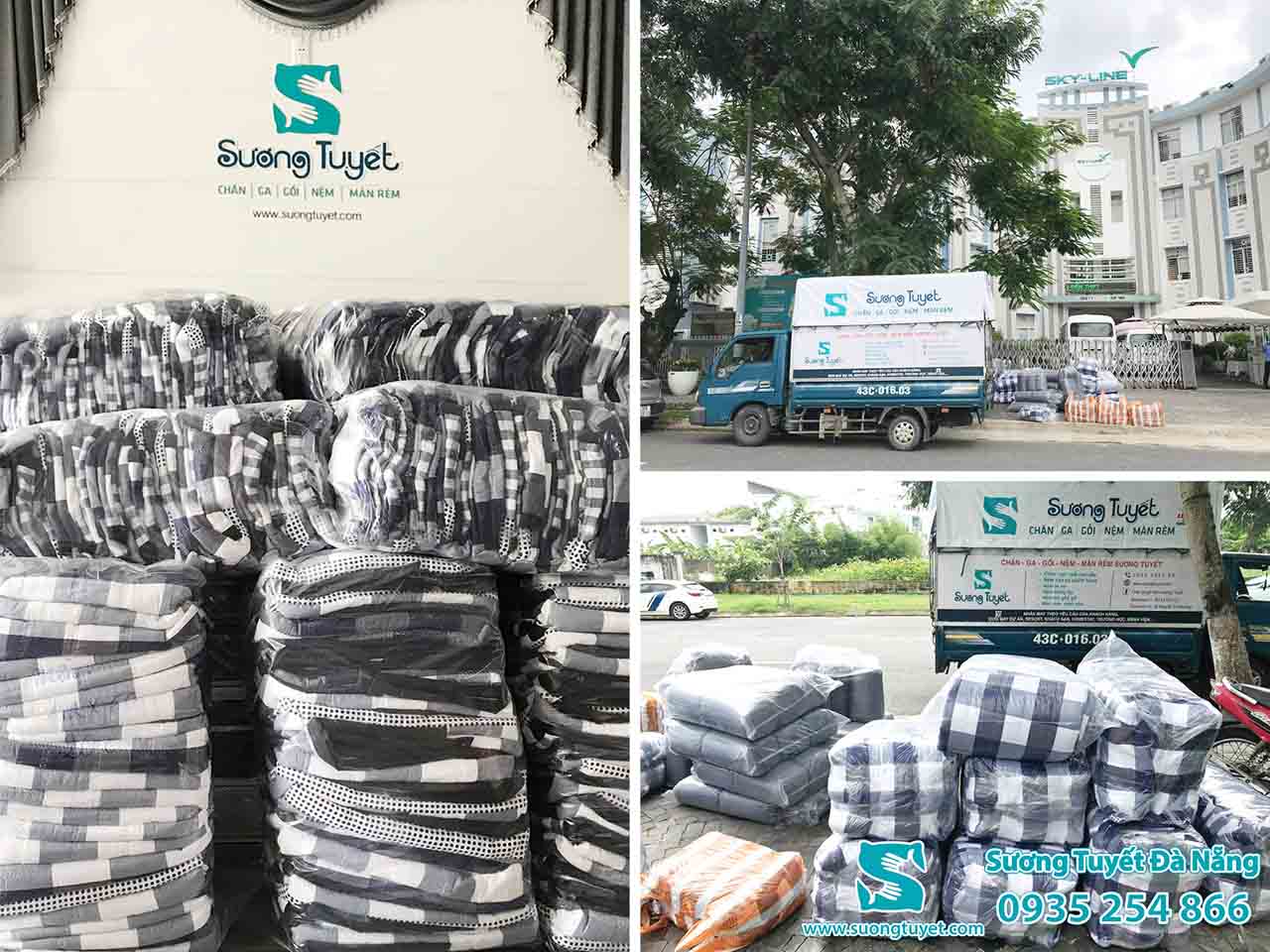 Sương Tuyết cung cấp chăn ga trường học Quốc tế Skyline.