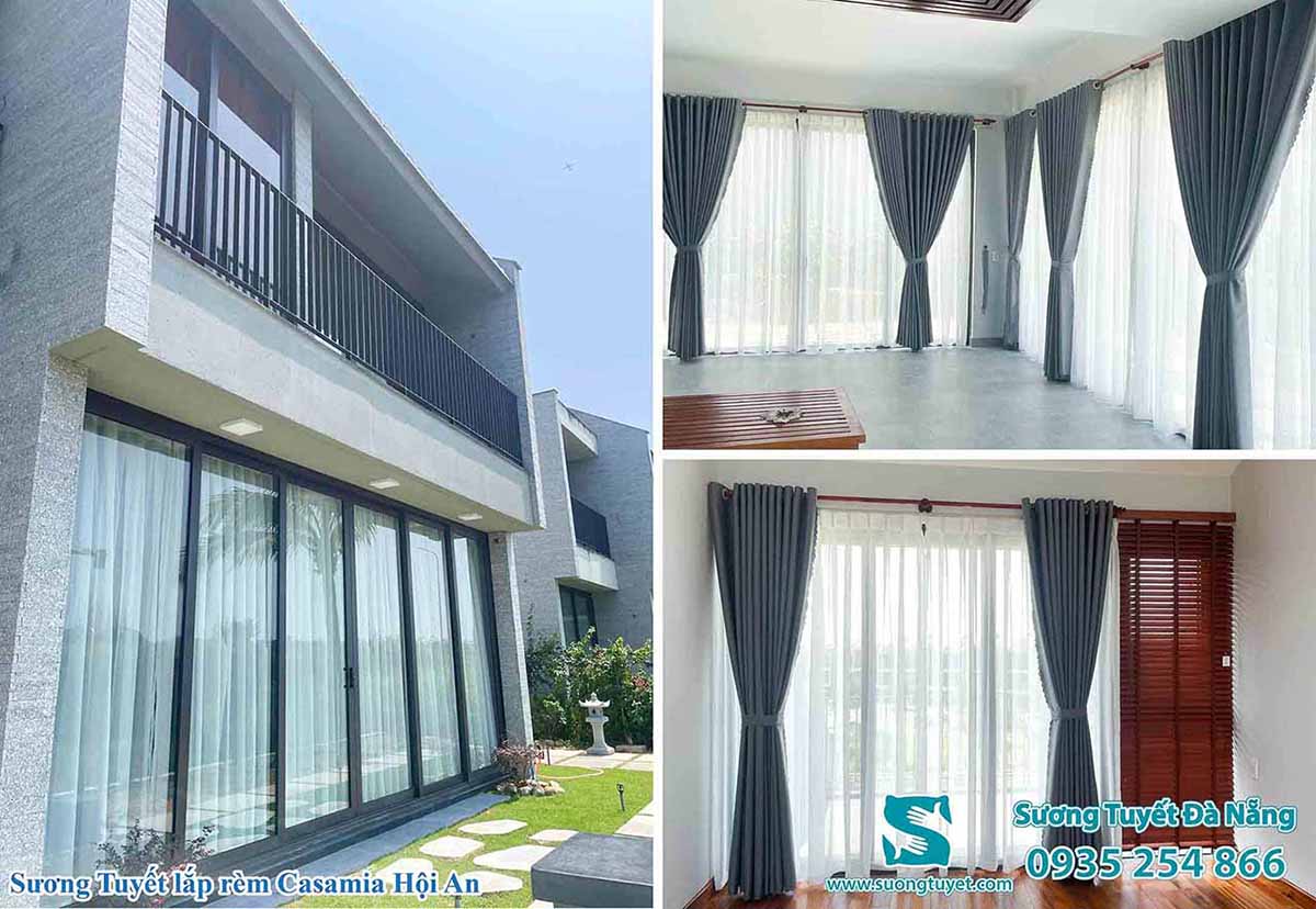 Casamia Calm Hội An cũng từng liên hệ Sương Tuyết lắp rèm.
