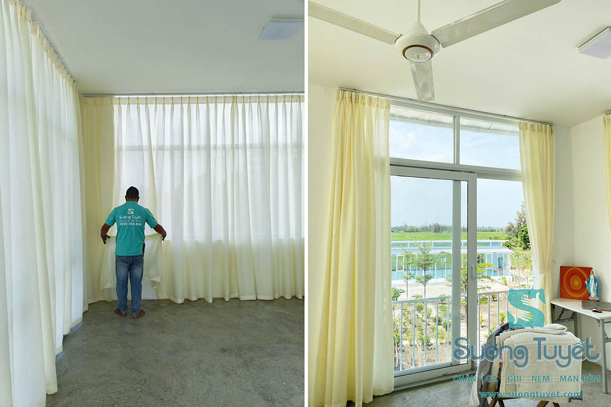 Trọn gói nội thất vải từ rèm cửa đến nệm, gối chất lượng