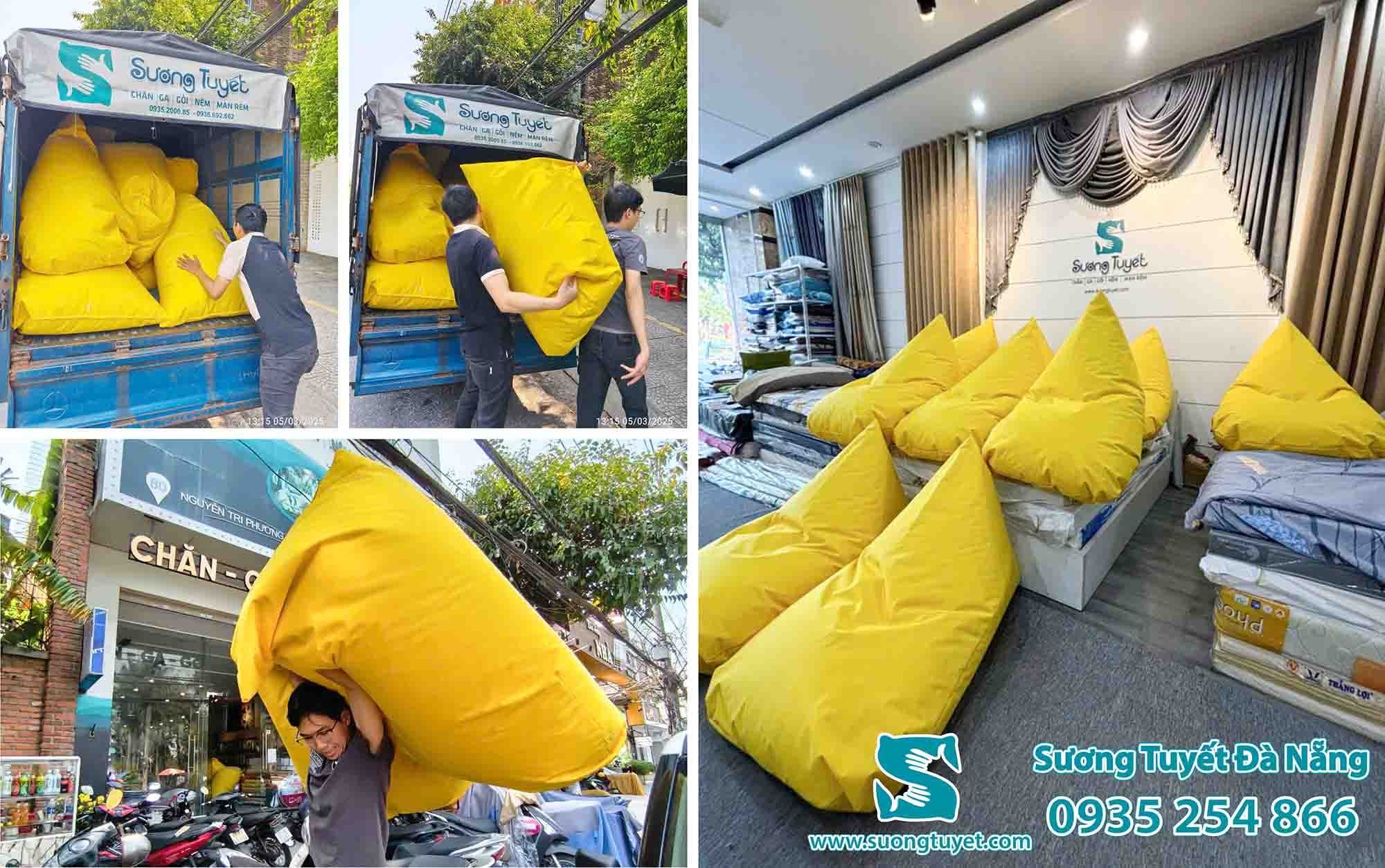  Tông xuyệt tông ghế lười vàng tươi cho khách.
