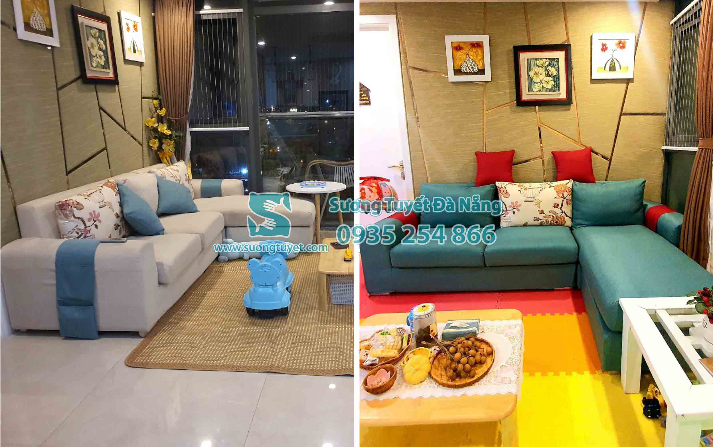 Những bộ ghế vải nhung, bố là có giá bọc rẻ nhưng nhiều màu đa dạng.
