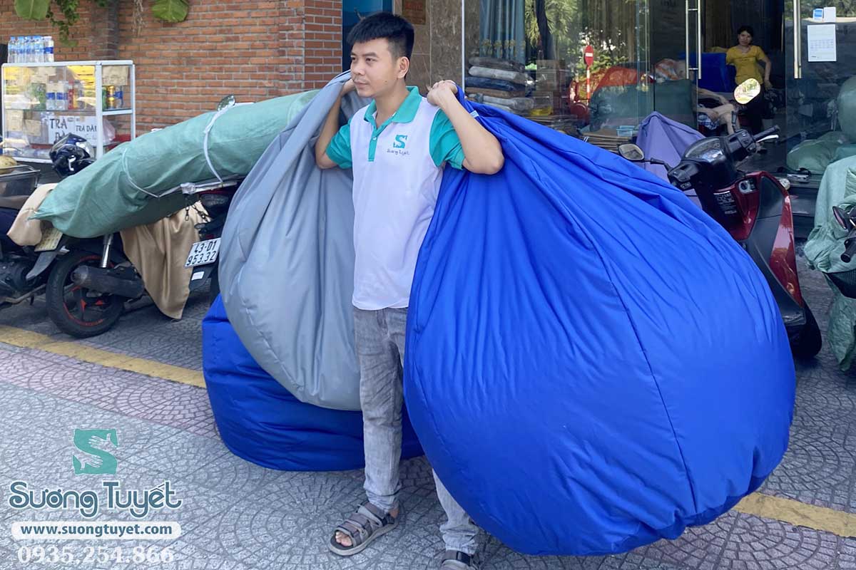 Sương Tuyết là xưởng ghế lười hạt xốp giá sỉ tận kho tại Đà Nẵng.