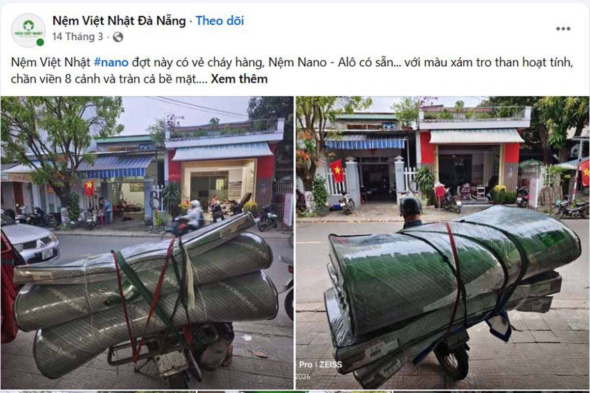 Nên mua nệm ở các showroom lớn hoặc Page chín hãng.