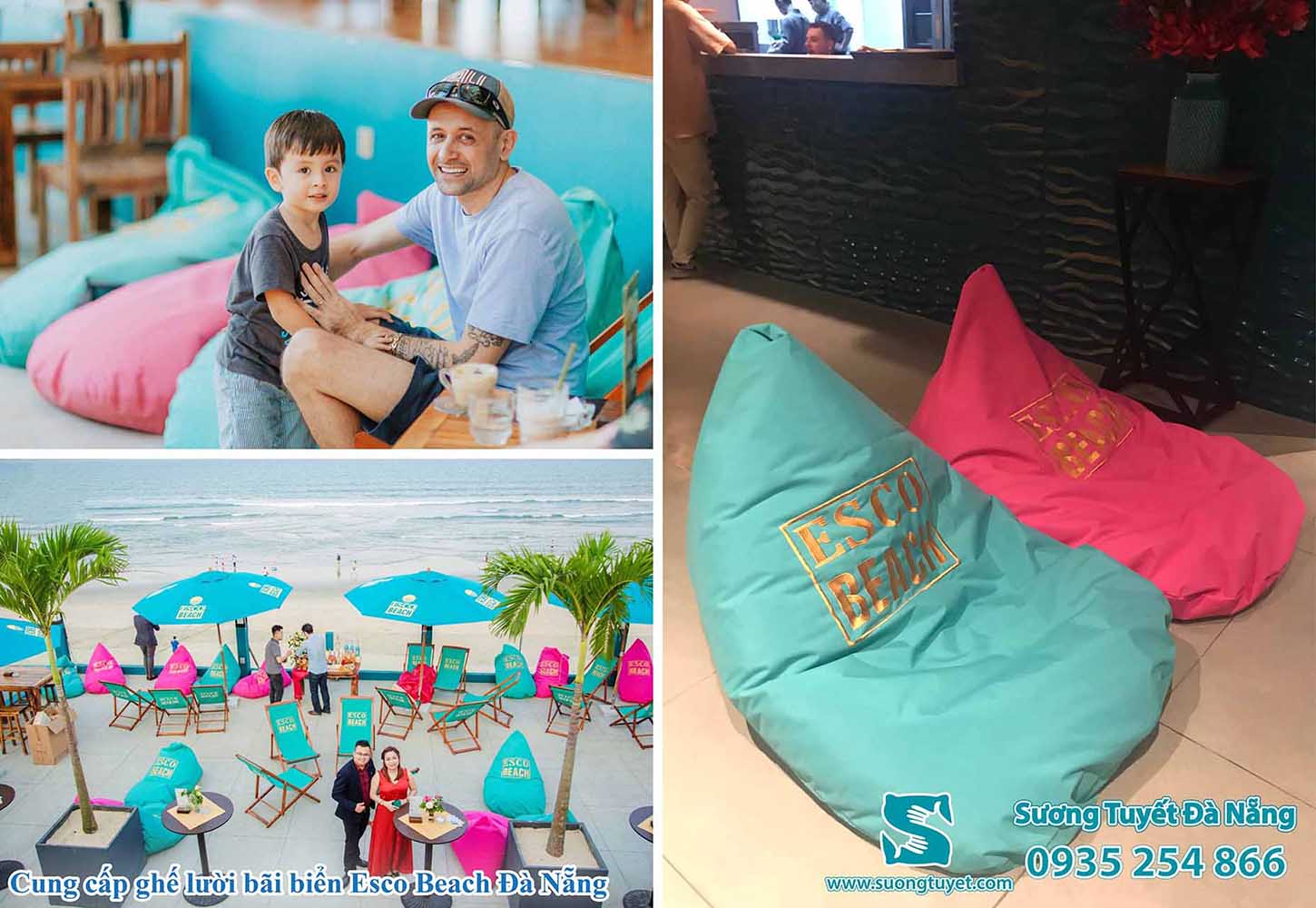 Ghế lười Esco beach Bar biển Đà Nẵng.