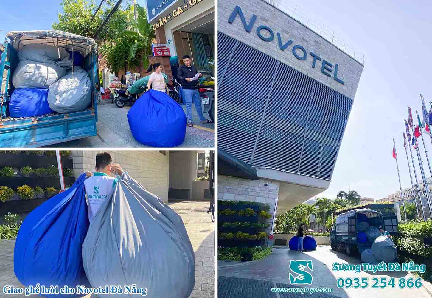 Khách sạn cao cấp Novotel cùng ghế lười Sương Tuyết.