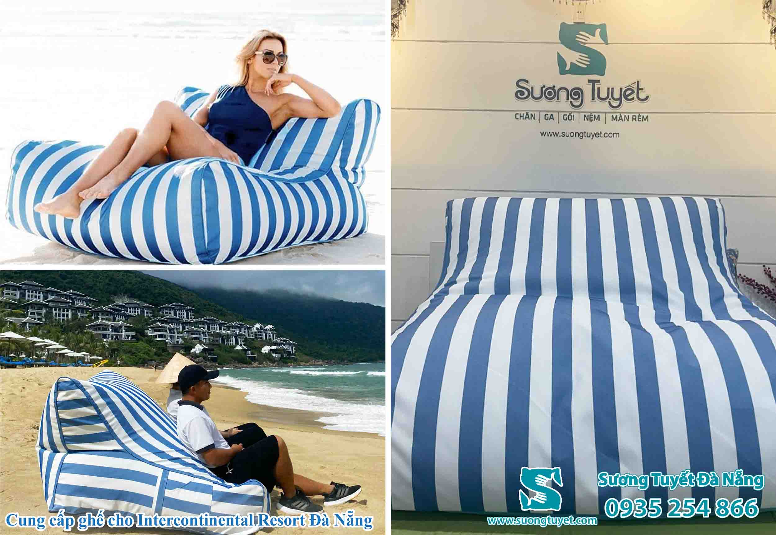 Cung cấp ghế lười bãi biển cho resort.